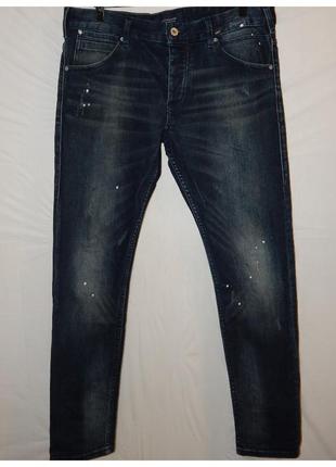 Джинсы scotch & soda phaidon slim fit denim jeans in distressed indigo blue3 фото