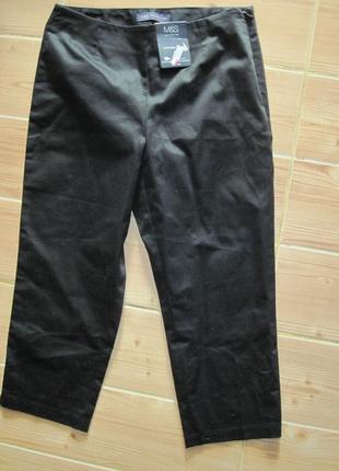 Новые черные бриджи "m&s " р. 44 коттон 98%
