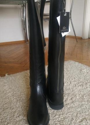 Новые кожаные сапоги lacoste 9 американский размер украинский 39-402 фото