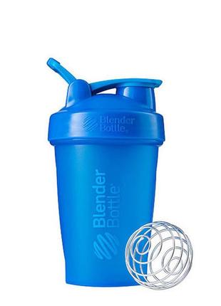 Шейкер спортивний з пружиною для спортивного харчування blenderbottle classic loop 20oz/590ml cyan  ku-222 фото