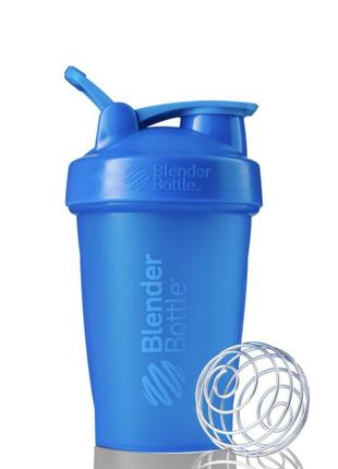 Шейкер спортивний з пружиною для спортивного харчування blenderbottle classic loop 20oz/590ml cyan  ku-221 фото