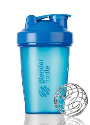 Шейкер спортивний з пружиною для спортивного харчування blenderbottle classic 20oz/590ml cyan  ku-221 фото