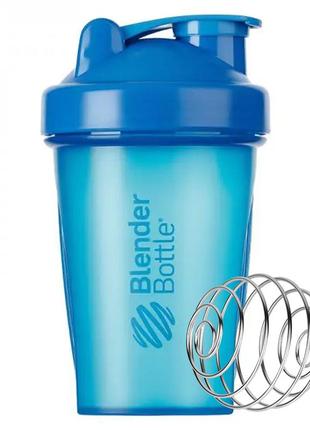 Шейкер спортивний з пружиною для спортивного харчування blenderbottle classic 20oz/590ml cyan  ku-222 фото