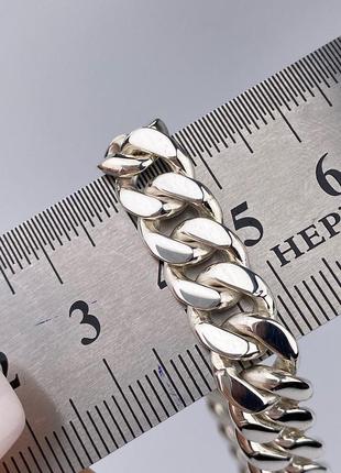 Мужской серебряный массивный браслет 925 пробы, панцирьное ручное плетение2 фото