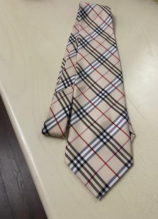 Барбері шовкова краватка в клітку оригінал!6 фото