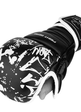 Перчатки для карате спортивные тренировочные для единоборств powerplay 3092krt черные-белые m ku-22