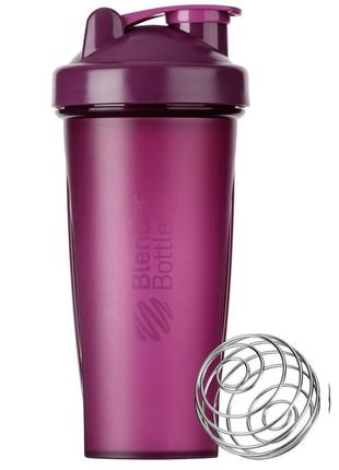 Шейкер спортивний з пружиною для спортивного харчування blenderbottle classic 28oz/820ml plum  ku-221 фото