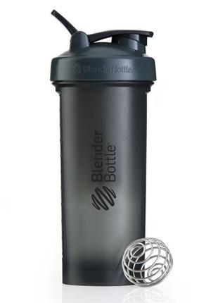 Шейкер спортивний з пружиною для спортивного харчування blenderbottle pro45 1270ml black  ku-22