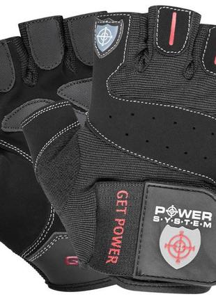 Перчатки для фитнеса спортивные тренировочные для тренажерного зала power system ps-2550 black l ku-22