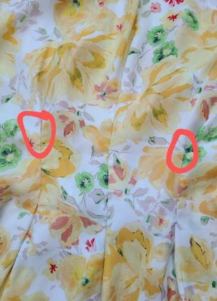 Платье сарафан белое в желтые цветы корсет на завязках zara xs s m 3140 301 цветочный принт8 фото