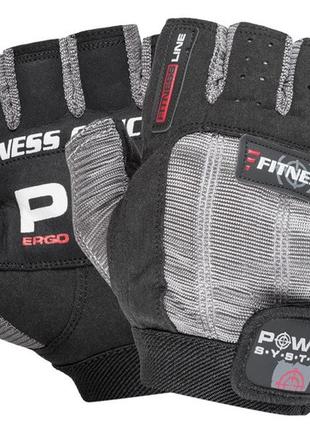 Перчатки для фитнеса спортивные тренировочные для тренажерного зала power system ps-2300 grey/black l ku-22
