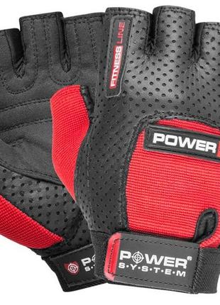 Перчатки для фитнеса спортивные тренировочные для тренажерного зала power system ps-2500 black/red xl ku-22