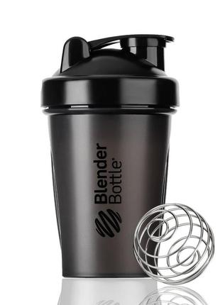 Шейкер спортивный с пружиной для спортивного питания blenderbottle classic 20oz/590ml black ku-22