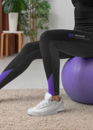 Фітбол м'яч для фітнесу спортивний тренувальний power system ps-4018 ø85 cm pro gymball purple ku-226 фото