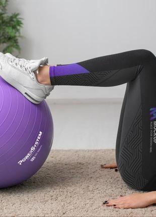 Фітбол м'яч для фітнесу спортивний тренувальний power system ps-4018 ø85 cm pro gymball purple ku-224 фото