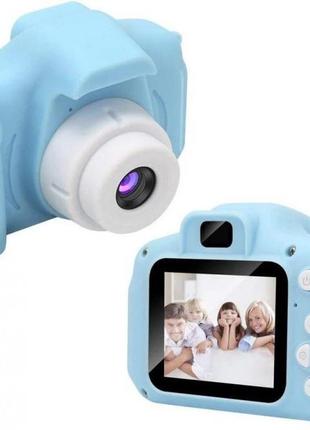 Фотоапарат дитячий цифровий портативний міні фотокамера для дітей c 2.0″ дисплеєм та з відео синя ku-223 фото