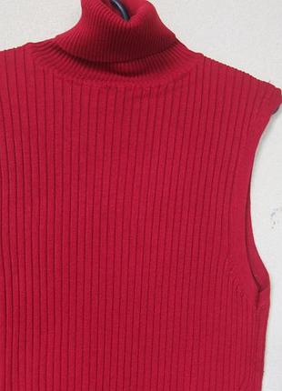 Черная безрукавка водолазка в рубчик от zebra 6