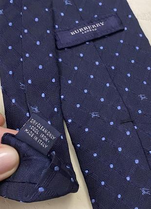 Барберри шелковый галстук с монограммой бренда.5 фото