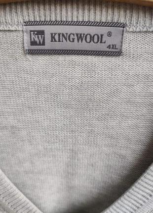 Kingwool пуловер большого размера шерсть.6 фото