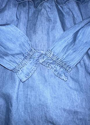 Невероятное стильное джинсовое платье с рюшами для девочки 4/5р george3 фото