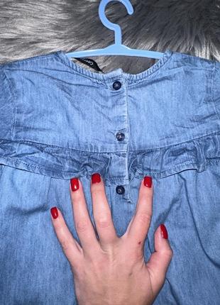Невероятное стильное джинсовое платье с рюшами для девочки 4/5р george4 фото