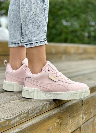 Кеди puma cali pink fur2 фото