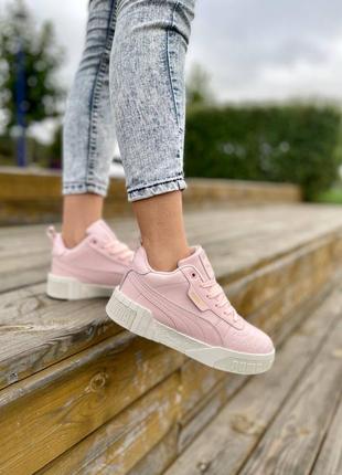 Кеди puma cali pink fur4 фото