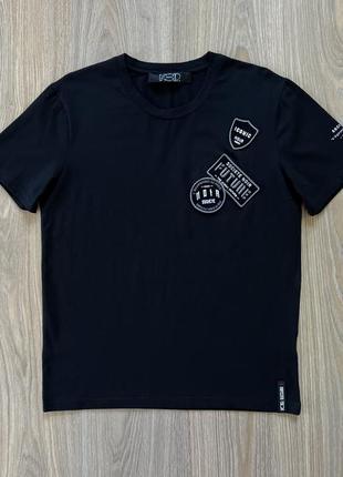 Мужская хлопковая футболка с патчами societe noir iconic t-shirt