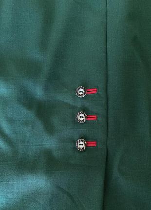 Австрийская юбка yessica баварская юбка зеленая винтажная винтаж в винтажном стиле с пуговицами меди2 фото