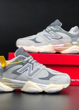 New balance 9060 кросівки чоловічі замшеві зимові з хутром топ якість зима ботінки сапоги низькі теплі