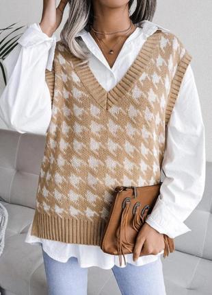 Вʼязана жилетка/безрукавка / тоненька вʼязана жилетка /жилет