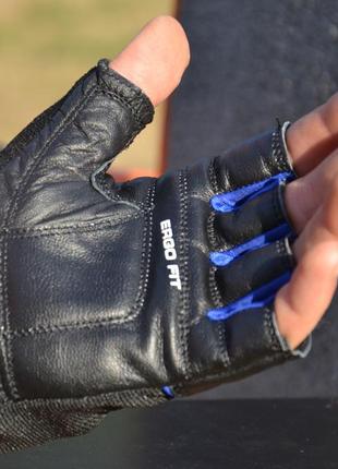 Перчатки для фитнеса спортивные тренировочные для тренажерного зала powerplay 9058 черно-синие s ku-223 фото