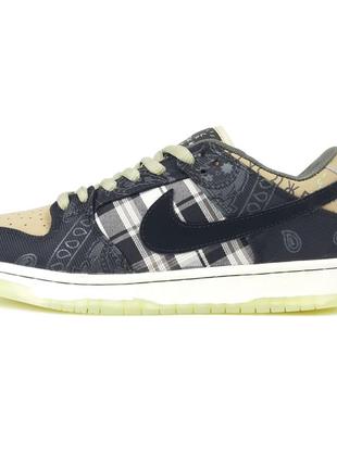 Кроссовки nike sb dunk x travis scott "cactus jack"9 фото