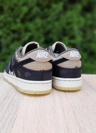 Кроссовки nike sb dunk x travis scott "cactus jack"3 фото