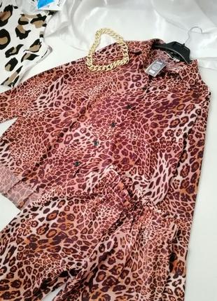 Домашній костюм піжама легкий літній прибув принт лео леопард5 фото