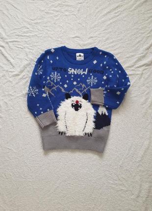 Свитер новогодний для мальчика 3-4 лет