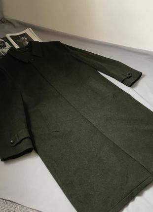 Винтажное пальто зеленого цвета шерсть2 фото