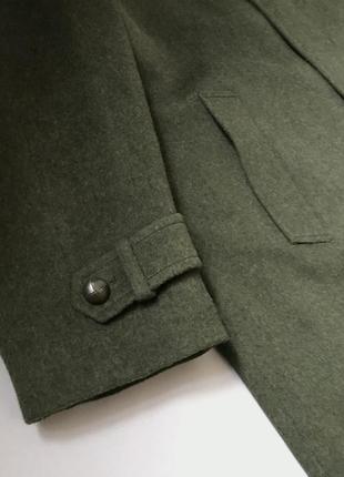 Винтажное пальто зеленого цвета шерсть3 фото