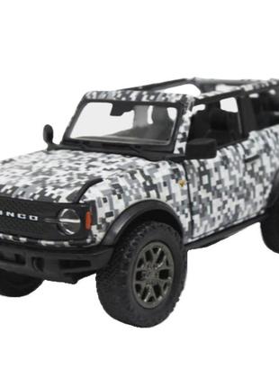 Машинка металева ford bronco camo-edition  сірий