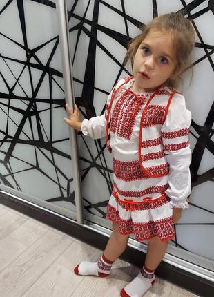 Вишиванка, костюм с юбкой 5-6 лет3 фото