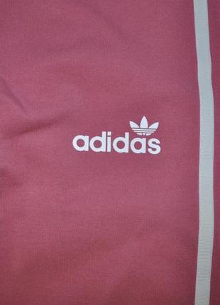 Розовые трикотажные лосины леггинсы adidas4 фото