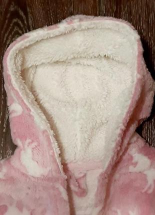 Брендовый махровый халат с единорожками на 5-6 лет от nutmeg6 фото