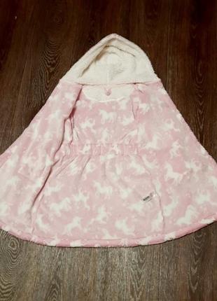 Брендовый махровый халат с единорожками на 5-6 лет от nutmeg5 фото