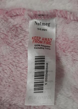 Брендовый махровый халат с единорожками на 5-6 лет от nutmeg4 фото