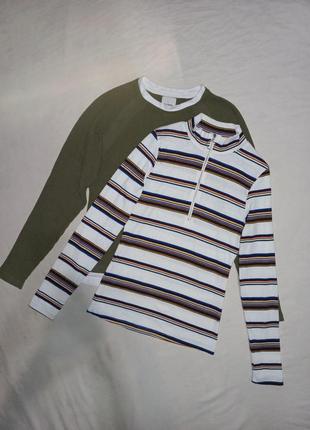 Гольф водолазка рубчик в полоску