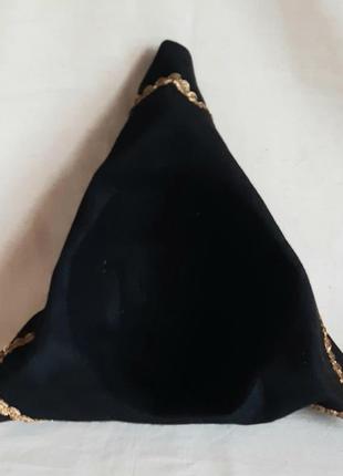 Треуголик пірат карнавальна чорна фетрова з пір'ям розмір універсальний5 фото