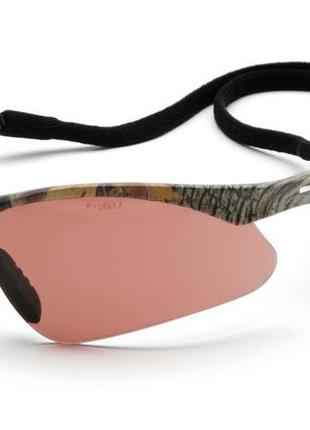 Окуляри захисні pyramex pmxtreme camo (bronze) anti-fog, коричневі в камуфльованій оправі