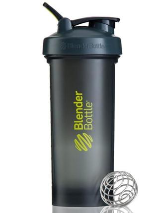 Шейкер спортивний з пружиною для спортивного харчування blenderbottle pro45 1270ml grey/green ku-221 фото