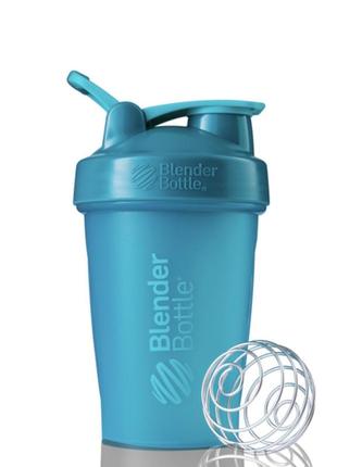 Шейкер спортивный с пружиной для спортивного питания blenderbottle classic loop 20oz/590ml teal ku-22