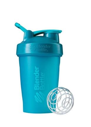 Шейкер спортивний з пружиною для спортивного харчування blenderbottle classic loop 20oz/590ml teal  ku-222 фото